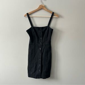 Aritzia Wilfred Button Up Black Denim Dress Size 0